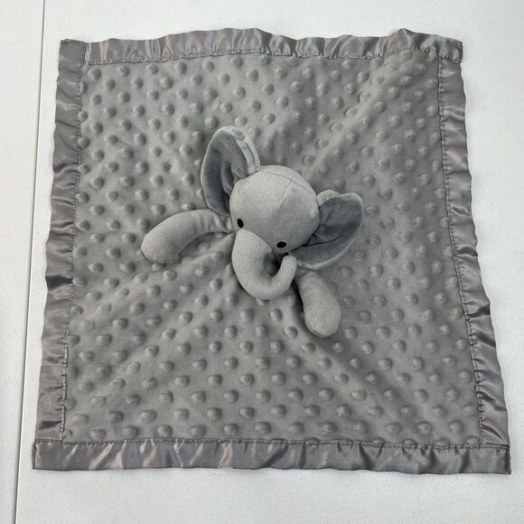 Pro Goleem Elephant Lovey Soft Security Blanket Snuggle Toy Minky Satin Trim - Picture 6 of 9